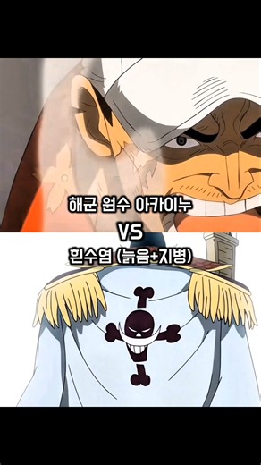 원피스 아카이누 vs 흰수염