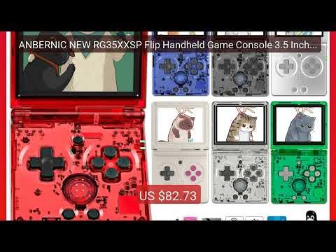 ANBERNIC NEW RG35XXSP Flip Handheld Game Console 3.5 Inch IPS ... — Best Buy 2026 | Great Quality!