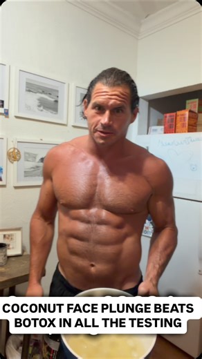 I started doing a coconut face plunge for skin health and it became my favorite natural routine-try it before all the expensive dermatologist treatments. 🥥❄️ Before you book an appointment, try this first. 3 profound skin benefits of coconut water baking soda 🥥 Deep cellular hydration Coconut water delivers natural electrolytes that hydrate skin at the cellular level, improving elasticity and fullness. 🧂 pH balance inflammation control Baking soda helps neutralize excess acidity on the skin, 