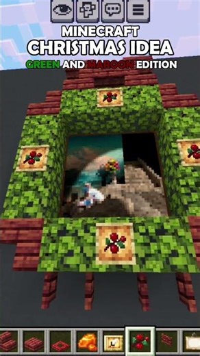 Minecraft:Christmas Idea In Green And Maroon Edition🎄!#shorts#minecraft