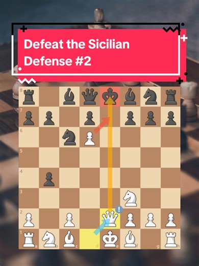 The Sicilian Defense is one of the most common and strongest chess openings there is, even played by many grandmasters. Here I show you how you can play a tricky and aggressive variation against it to win against your opponent quickly. #chess #chesstok #chessopening