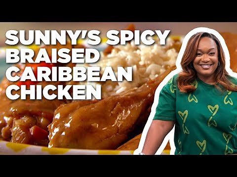 Sunny Anderson's Spicy Braised Caribbean Chicken | Cooking For Real | Food Network