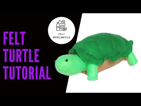 HOW TO MAKE A TURTLE USING FELT - Felt Animal Stuffie Sewing Tutorial