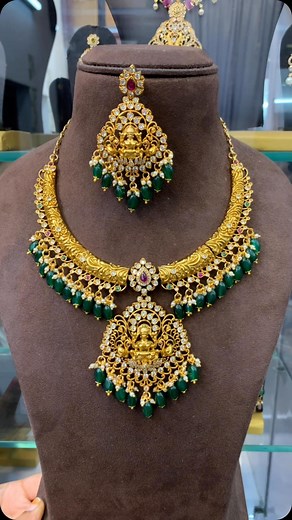 (Swetha sogana) sudheer_kt_one_gram_gold -OFFICIAL on Instagram: "Cost :- 1895 /- , premium quality , micro plated , set with pin type earrings , shipping everywhere , WhatsApp 9646191111 or 7093819484 to order"
