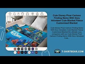 Cute Disney Pixar Cartoon Finding Nemo With Dory Velveteen Cute Blanket Fleece Customized Blanket