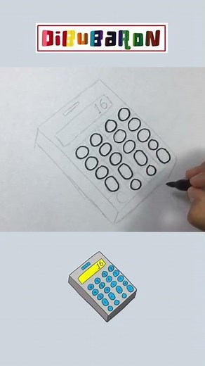 Dibujando una calculadora | Dibujos faciles