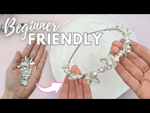 Beginner Friendly DIY Pearl and Flower Headband Making Tutorial