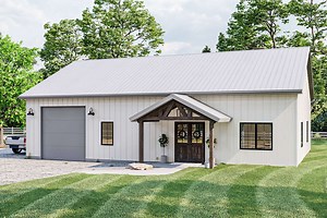 Barn Plan - 1,460 Square Feet, 2 Bedrooms, 1 Bathroom | Floor Plan #963-00601 | America's Best House Plans
