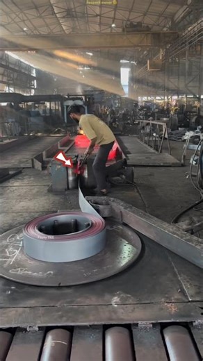 Men at Work: Handling Red-Hot Steel Coil in Seconds 🔥 Dangerous Factory Job #shots #facts