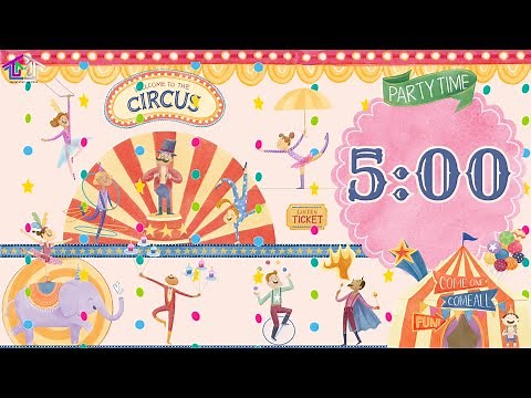 5-Minute Countdown Timer with Music & Alarm | Carnival 🤍🎼⏰🎡
