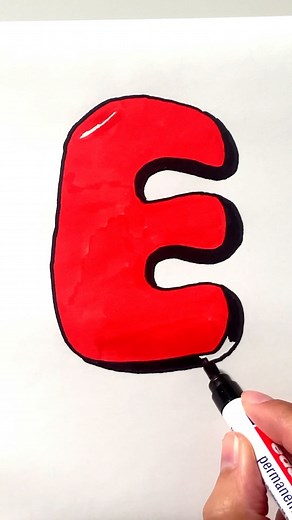 How to Draw a Bubble Letter ‘E’ #bubbleletters #graffiti #drawing #howto | How To Draw Simple | Facebook