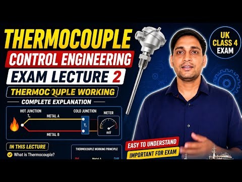 Thermocouple Working Explained | Control Engineering Lecture 2 | UK Class 4 MCA Exam 