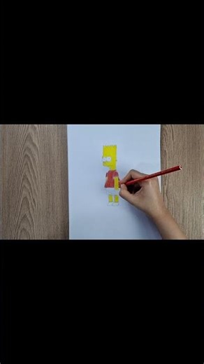 Quick & Satisfying Bart Simpson Coloring — Relaxing Art Short