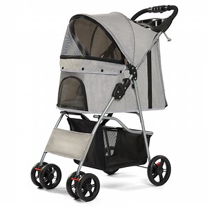 [Hot Item] Modern Luxury Pet Stroller Hand Pushing Outdoor Foldable Cat Stroller