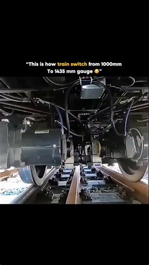 The Explainer | Trains can switch from a 1000 mm (meter gauge) to a 1435 mm (standard gauge) without stopping by using a **variable-gauge axle (VGA)... | Instagram