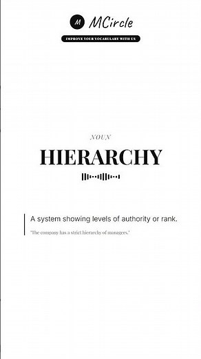 Learn English: What is Hierarchy? | Vocabulary Shorts