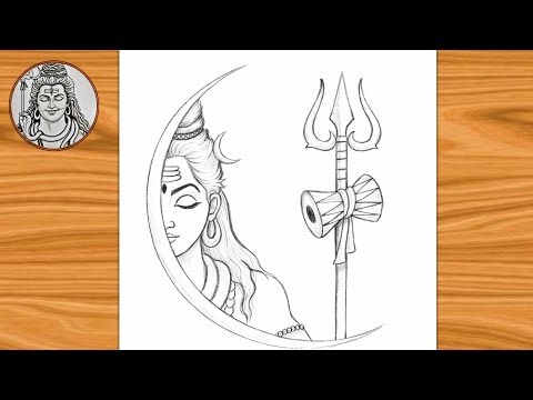 Easy Lord Mahadev Drawing for Beginners | Lord Shiva drawing Step by Step