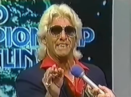 12K views · 238 reactions | On August 17, 1985 NWA World Championship Wrestling aired on The SuperStation WTBS from the studios in Atlanta, Georgia. In another classic promo, NWA World Heavyweight Champion “The Nature Boy” Ric Flair speaks with Tony Schiavone, not once but twice, at the podium. | Davenport Sports Network | Facebook