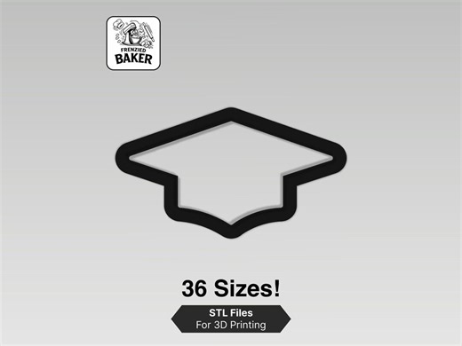 Graduation Cap Cookie Cutter Set – 36 STL Files – Graduation Party Cutters, Fondant & Clay – Digital Download - Etsy
