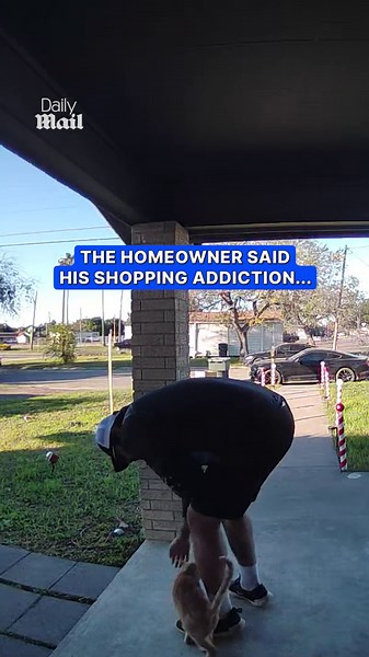 Amazon delivery driver forms unlikely friendship with homeowner's cat