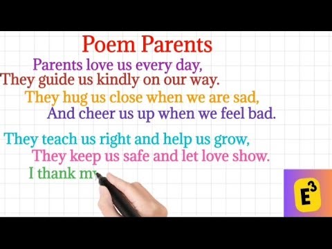 🔴Poem Parents | Parents Poem | Poem On Parents | Poem On Parents