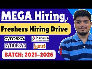 🔥Mega ASE Hiring Drive | Cyntexa, Mphasis, Lumel, Synopsys Hiring | Off-Campus Drive 2026-2021