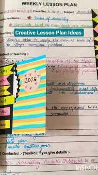Creative Lesson Plan Ideas #accountancy#teacherslife#creativity #lessonplanforteachers