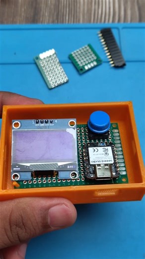 Tech Talkies on Instagram: "Day 5 of making my own portable OLED device. It is a compact and modular device with a swappable microcontroller and display. #esp32 #electronics #arduinoproject #iot #diy #raspberrypi #3dprinting #3dprint #maker"