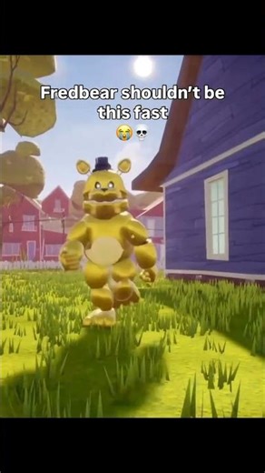 FREDDY FAZBEAR SHOULD NOT BE THAT FAST... Hello Neighbour Fnaf Mode #shorts #gaming #fnaf