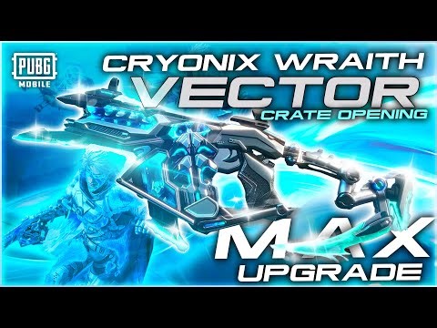 PUBG MOBILE Absolute Zero Cryonix Wraith Vector Ultimate Crate Opening + MAX Upgrade #crateopening