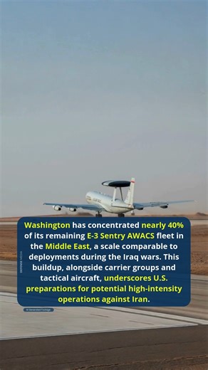 U.S. Expands E‑3 AWACS Presence in Middle East, Signaling Rising Strike Readiness Against Iran | Defense Media