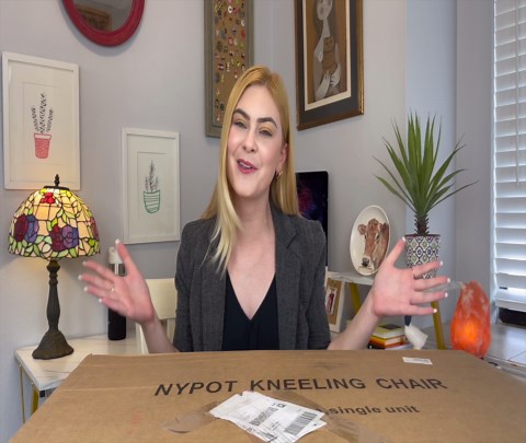 NYPOT Ergonomic Kneeling Chair with Adjustable Seats - Knee Chair for Posture Correction & Kneel Rocking Stool for Desk - Back Pain Relief for Home and Office, Supports 250 pounds - 5 Years Warranty