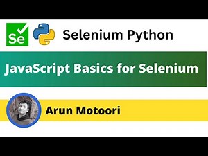 JavaScript basics for Selenium (Selenium Python)