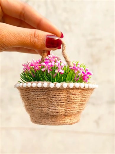 Mini Jute Basket Craft Tutorial