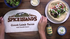 Break out of the uninspired recipe rut and go from casual cook to dinnertime god. Venture on a journey of epic flavor and discover why only Spice Islands® spices can give you that authentic Mediterranean taste with our Greek Lamb Tacos and homemade Tzatziki Sauce. FULL RECIPE: http://bit.ly/2bAaq6C | Spice Islands