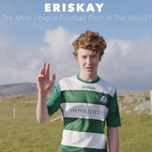 "I do this because I love the club" Welcome to Eriskay - home to a lovely football team and a remarkable pitch. ⚽ Watch A View from the Terrace tonight at 11pm. | BBC Scotland
