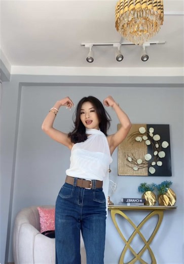 Vibes on point! ✨ High-waisted flare jeans paired with a sleek white mesh tube top for that perfect balance of retro and modern. Confidence never looked this good! 🔥 #FashionGoals #FlareJeans #MeshTop #RetroVibes #OOTD #fyp #trend #goviral