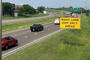 MnDOT Installs New 'Exit Only' Signs Along Hwy. 100