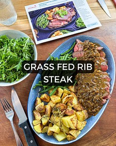 GRASS FED RIB STEAK 🥩 Avec Sauce Porcini, Haricots Verts et Patates au Romarin 🤤 #lefitcook | Le Fit Cook