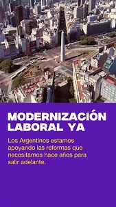 EL NUEVO SPOT DEL GOBIERNO SOBRE LA MODERNIZACIÓN LABORAL. “La Libertad Avanza” lanzó este spot explicando los beneficios de la modernización laboral que se está votando en el Senado para ampliar la cantidad de trabajadores en blanco en toda la Argentina. Es fundamental la aprobación de esta reforma YA porque los efectos se ven a largo plazo, no de un día para el otro, entonces cuanto antes salga la ley más rápido va a avanzar la Argentina. ES MOMENTO DE HACER TODO LO NECESARIO PARA QUE ARGENTIN