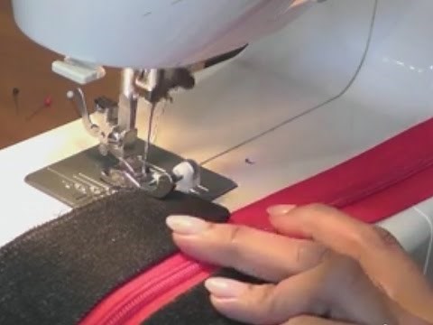 Inserting zipper into any bag - Designer tote bag / Recycled Jeans