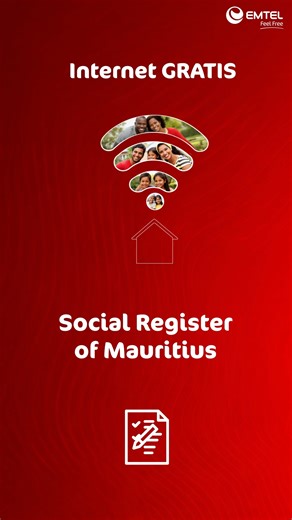 Kot Emtel, 𝐃𝐄𝐒𝐖𝐈𝐓 ou gagn Internet 𝐆𝐑𝐀𝐓𝐈𝐒 ! Li pou tou dimounn ki anrezistre lor Social Register of Mauritius (SRM) pa bizin atan! Avek Emtel, profit rezo pli rapid dan Moris ✔️ 👍Klik lor sa link la pou anrezistre ou: https://www.emtel.com/form/srm 📍Vizit enn Emtel showroom ouswa call nou lor 86606 ⚠️Pa bliye amenn ou let eligibilite depi minister, NIC ek ou preuv adres. Emtel – konekte ou lakaz, konekte ou lavenir ❤️ | Emtel