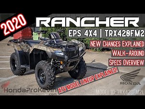 2020 Honda Rancher 420 EPS 4x4 Camo ATV Review of Specs + NEW Changes Explained! | TRX420FM2