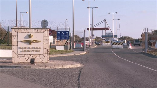 A view of the British air force base in Cyprus after a drone strike hit the facility overnight, causing limited damage and no casualties, according to Cypriot and British officials. The attack represents a marked escalation, effectively dragging an EU member state into the conflict surrounding Iran. #britishairforce #cyprus #iran #akrotiri #defence #us #live #Reuters #News Keep up with the latest news from around the world: https://www.reuters.com/ | Reuters