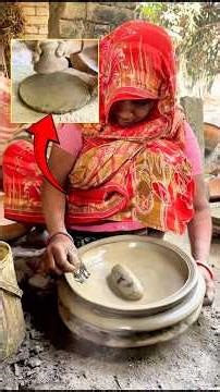 Bread pan or pot making process skill with clay.