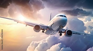 A airplane descending through a dramatic cloud formation before landing