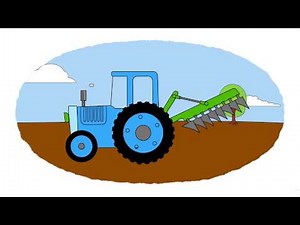 The Colouring Book! - The Colouring Book! - Learn Colours 7 - Crane, Excavator & Tractor!