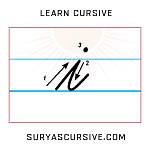 Cursive Letter i in Lowercase - SuryasCursive.com