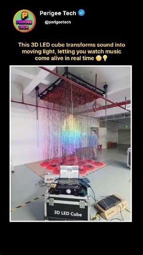 See Sound with This LED Cube 😳💡 #shorts #led #technology #innovation #music #lighting