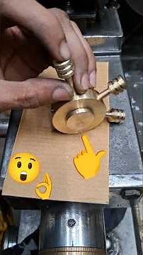 brass spinner making on lathe #mechanical #engineering lathe #brass #lathe #shorts #spinner #project